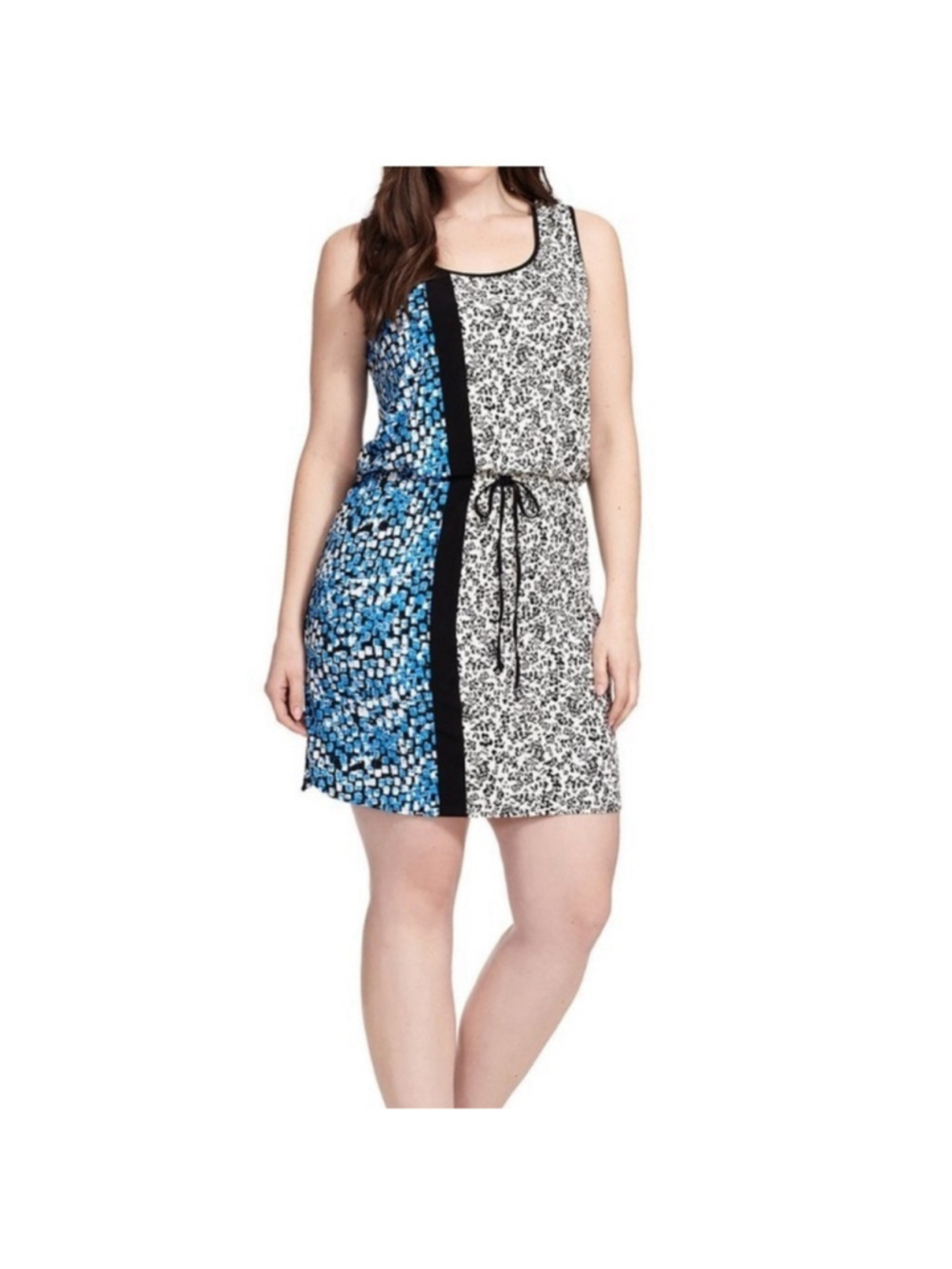 London times woman mixed media sleeveless summer dress Size 14 W